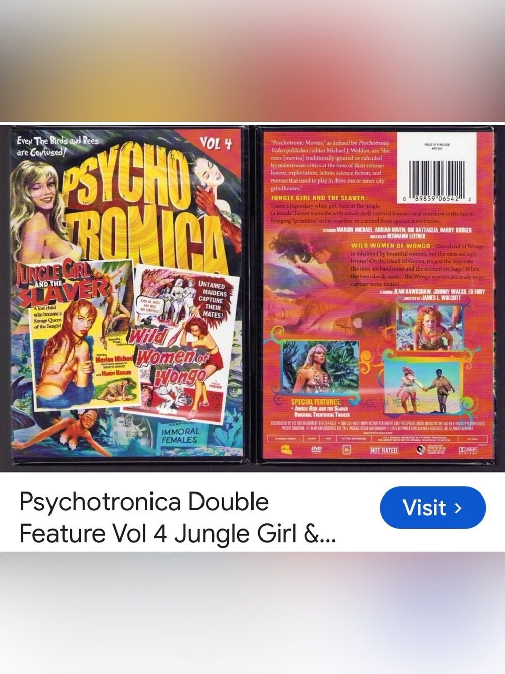 Psychotronica Double Feature Vol 4 - Multi Color DVD
